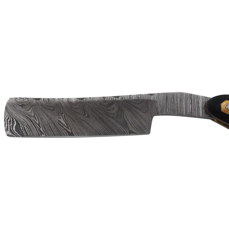 Old Ram Straight Razor | High Hardness Real Damascus Steel Cutthroat Straight Edge-Blade Barber Razor (329) - Image 3